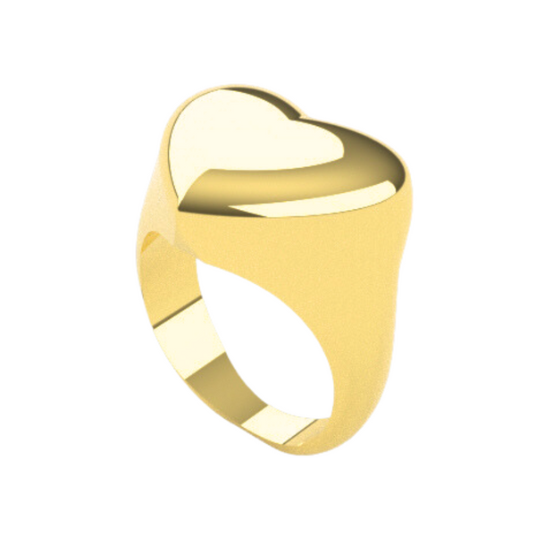Buy Heart Charm Rose Gold Plated Sterling Silver Ring by Mannash™ Jewellery